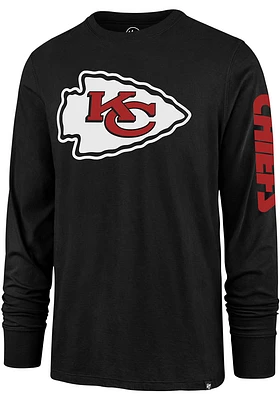 47 Kansas City Chiefs Black Sleeve Wordmark Long T Shirt
