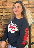47 Kansas City Chiefs Black Sleeve Wordmark Long T Shirt