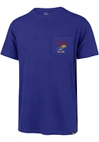 47 Kansas Jayhawks Blue Super Rival Pocket Short Sleeve T Shirt