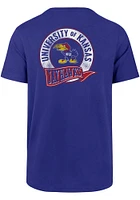 47 Kansas Jayhawks Blue Super Rival Pocket Short Sleeve T Shirt