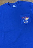47 Kansas Jayhawks Blue Super Rival Pocket Short Sleeve T Shirt