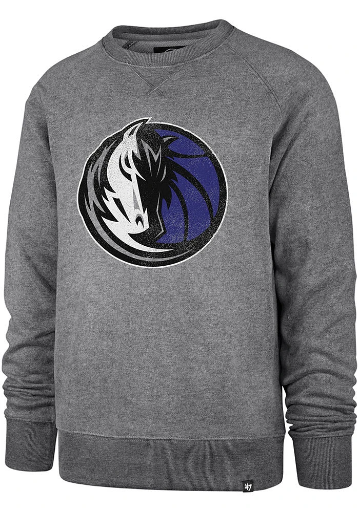 47 Dallas Mavericks Mens Grey Imprint Match Long Sleeve Fashion Sweatshirt
