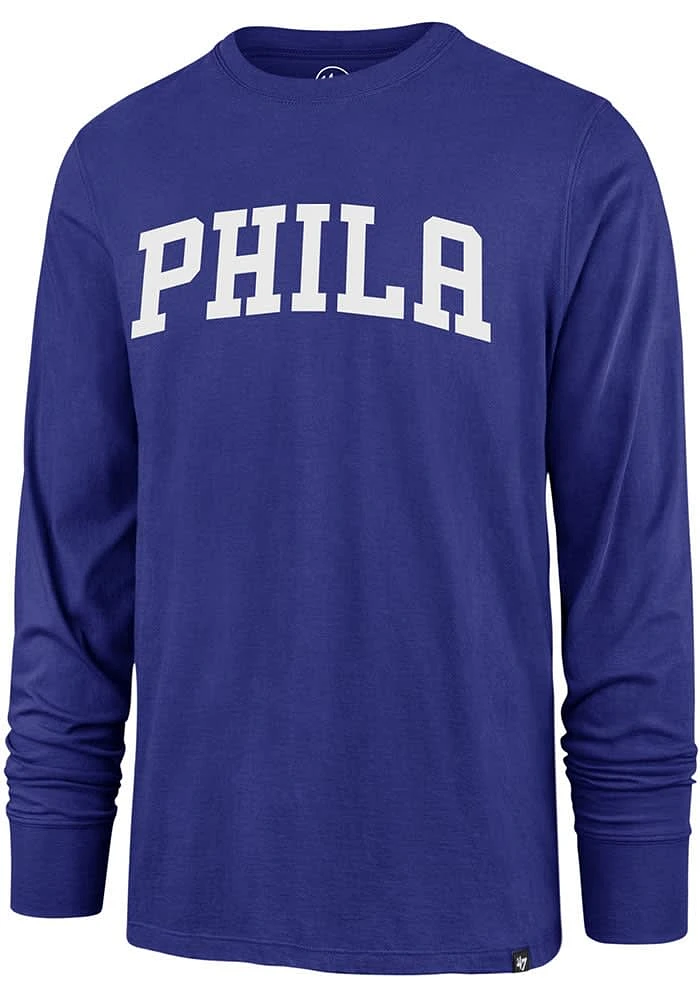 47 Philadelphia 76ers Wordmark Long Sleeve T Shirt