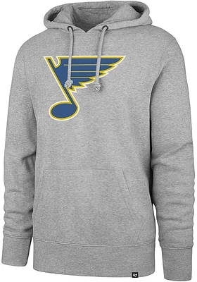 47 St Louis Blues Mens Grey Imprint Headline Long Sleeve Hoodie