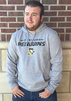 47 Pittsburgh Penguins Mens Grey Pregame Headline Long Sleeve Hoodie