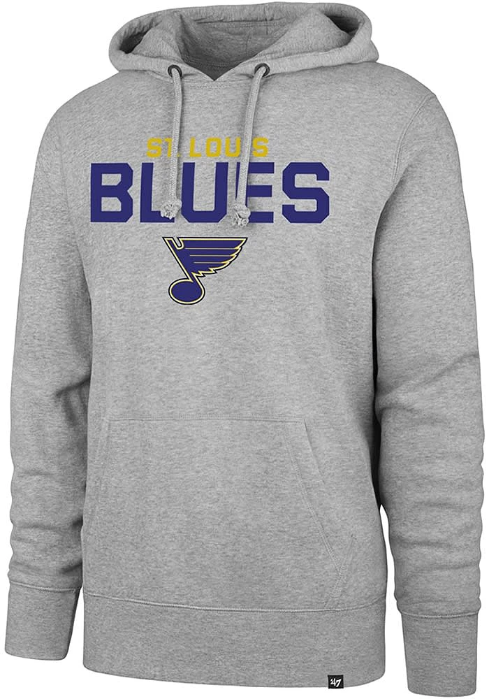 47 St Louis Blues Mens Grey Pregame Headline Long Sleeve Hoodie
