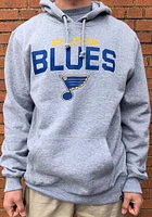 47 St Louis Blues Mens Grey Pregame Headline Long Sleeve Hoodie