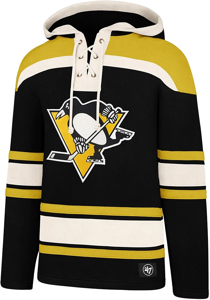 47 Pittsburgh Penguins Mens Black Superior Lacer Fashion Hood