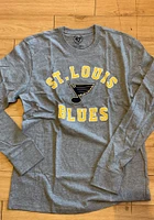 47 St Louis Blues Grey Varsity Arch Long Sleeve T Shirt