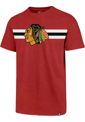 47 Chicago Blackhawks Red Stripe Chest Legion Short Sleeve T Shirt