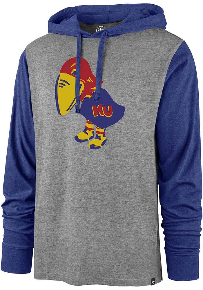 47 Kansas Jayhawks Mens Grey Imprint Callback Fashion Hood