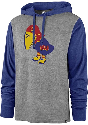 47 Kansas Jayhawks Mens Grey Imprint Callback Fashion Hood