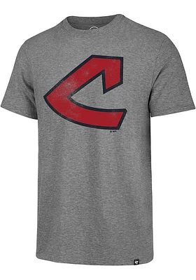 47 Cleveland Guardians Grey Vintage Primary Short Sleeve Fashion T Shirt