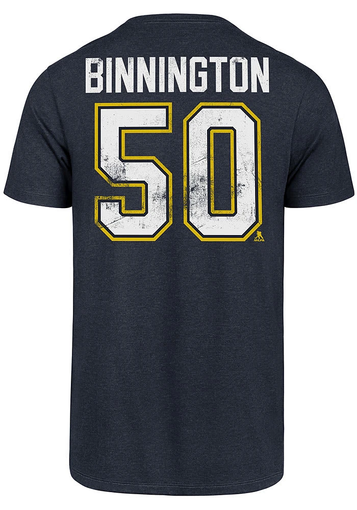 Jordan Binnington St Louis Blues Navy Blue Most Valuable Player Short Sleeve T Shirt