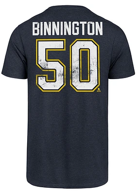 Jordan Binnington St Louis Blues Navy Blue Most Valuable Player Short Sleeve T Shirt