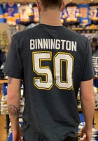 Jordan Binnington St Louis Blues Navy Blue Most Valuable Player Short Sleeve T Shirt