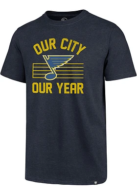 47 St Louis Blues Navy Blue Our City Year Short Sleeve T Shirt