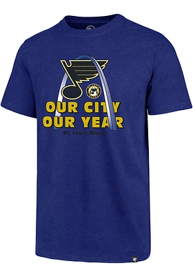 47 St Louis Blues Blue Our City Year Arch Short Sleeve T Shirt
