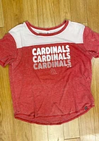 47 St Louis Cardinals Womens Red Fade Out Fling Crew Short Sleeve T-Shirt