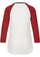 47 St Louis Cardinals Womens White Campus Arch Splitter 3/4 Raglan LS Tee