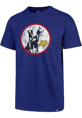 47 Kansas City Scouts Blue Distressed Imprint Short Sleeve T Shirt