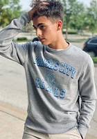 47 Kansas City Royals Mens Grey Grounder Long Sleeve Crew Sweatshirt