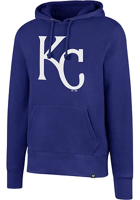 47 Kansas City Royals Mens Blue Imprint Headline Design Long Sleeve Hoodie