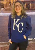 47 Kansas City Royals Mens Blue Imprint Headline Design Long Sleeve Hoodie
