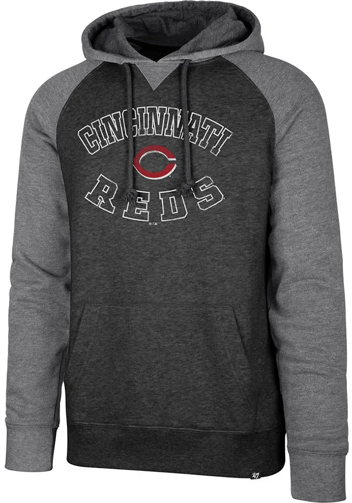 47 Cincinnati Reds Mens Black Match Raglan Fashion Hood