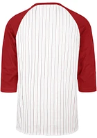 47 Cincinnati Reds White Pinstripe Raglan Long Sleeve Fashion T Shirt