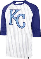 47 Kansas City Royals White Pinstripe Raglan Long Sleeve Fashion T Shirt