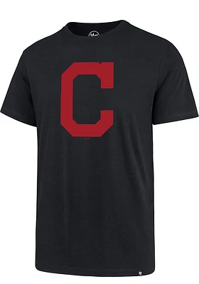 47 Cleveland Guardians Navy Blue Imprint Super Rival Short Sleeve T Shirt