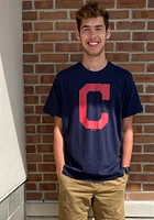 47 Cleveland Guardians Navy Blue Imprint Super Rival Short Sleeve T Shirt
