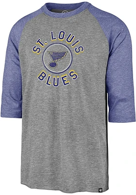 47 St Louis Blues Grey Match 3/4 Long Sleeve Fashion T Shirt