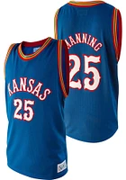 Danny Manning  Original Retro Brand Kansas Jayhawks Blue Tackle Twill Jersey