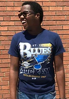 47 St Louis Blues Black Slapshot Short Sleeve Fashion T Shirt