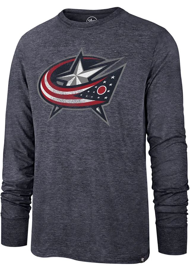 47 Columbus Blue Jackets Navy Match Long Sleeve Fashion T Shirt