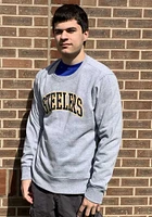 47 Pittsburgh Steelers Mens Grey Arch Outline Headline Long Sleeve Crew Sweatshirt
