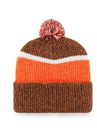 47 Cleveland Browns Brown Holcomb Cuff Pom Mens Knit Hat