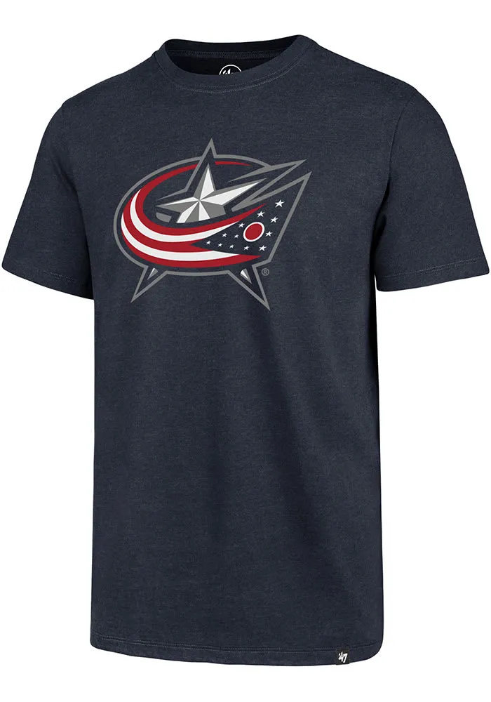 47 Columbus Blue Jackets Navy Imprint Club Short Sleeve T Shirt