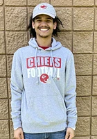 47 Kansas City Chiefs Mens Grey Block Out Long Sleeve Hoodie
