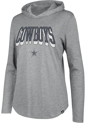 47 Dallas Cowboys Womens Grey Intro Piper Hooded Sweatshirt
