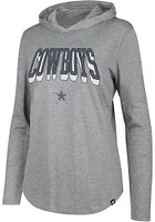 47 Dallas Cowboys Womens Grey Intro Piper Hooded Sweatshirt