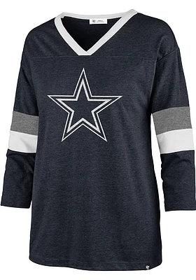 47 Dallas Cowboys Womens Blue Premier Piper Football LS Tee