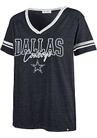 47 Dallas Cowboys Womens Blue Hollow Bling Piper Luxe Short Sleeve T-Shirt