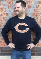 47 Chicago Bears Mens Navy Blue Imprint Headline Long Sleeve Crew Sweatshirt