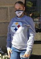 47 Pittsburgh Steelers Mens Grey Imprint Headline Long Sleeve Crew Sweatshirt