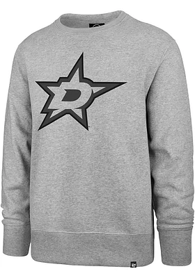 47 Dallas Stars Mens Grey Pop Imprint Headline Long Sleeve Crew Sweatshirt