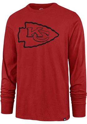 47 Kansas City Chiefs Red Pop Imprint Super Rival Long Sleeve T Shirt