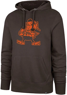 47 Cleveland Browns Mens Pop Imprint Headline Long Sleeve Hoodie